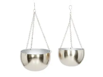 Benally Iron Hanging Planter Set 3D model