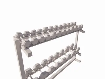 damble dumbbells-Dumbbell Set Pendants 3D model