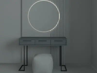 Modern Make-up Table 3D model