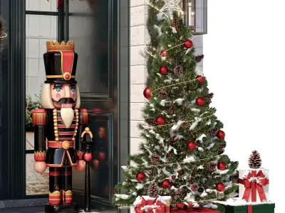 Christmas Entrance Decoration 01-holiday 3D model