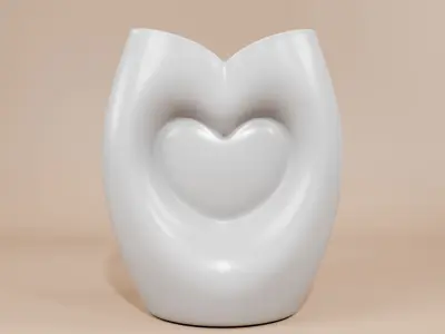 Heart Shaped Vase - Plant pot 3D print  3D print model