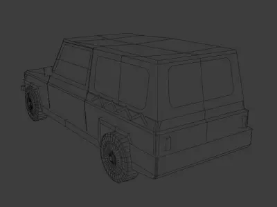 Automeccanica Zebra Low-poly 3D model