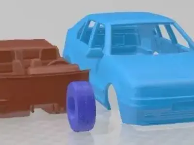 Renault 19 5 Door 1991 Printable Car  3D print model