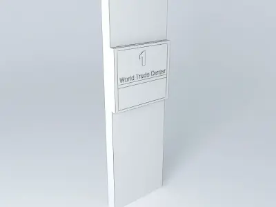 wtc street sign Free 3D model
