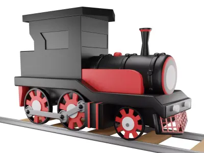 Train Kid Toys Low-poly 3D model