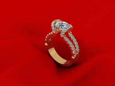 Woman Wedding Ring 192 3D print model