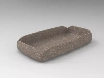 Tres Tray Low-poly 3D model