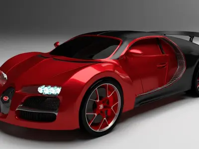 Bugatti car 3D model