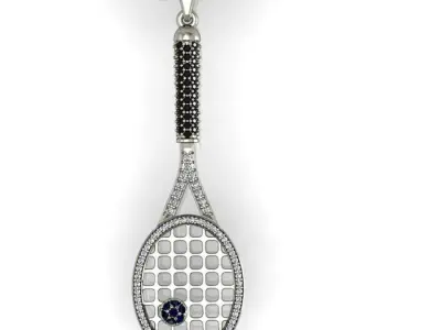 pendant tennis racquet 3D print model