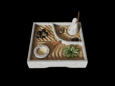 Miniature Zen Garden 3D model