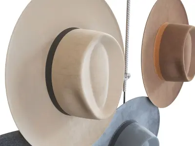 Decorative hat set 3D model