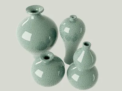 Chinese Ice cracked porcelain 3D model