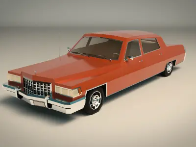 Low Poly Sedan Car 09 Low-poly 3D model