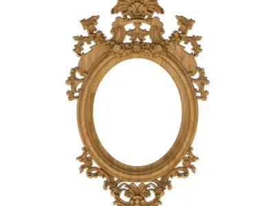 Carved picture frame STL 3D model 48