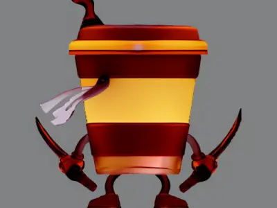 Italy Brainrot - Capuccino Assassino Free low-poly 3D model