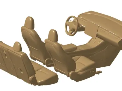Tesla Model Y AWD 2022 Interior 3d scan model 3D model