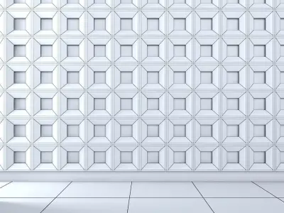 3d wall panel Low-poly 3D model