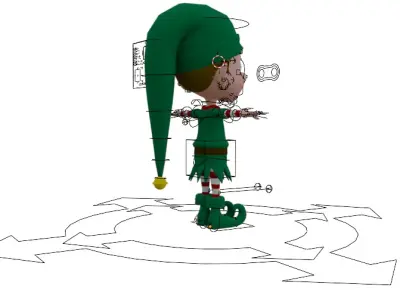 Elf Characters 3D model