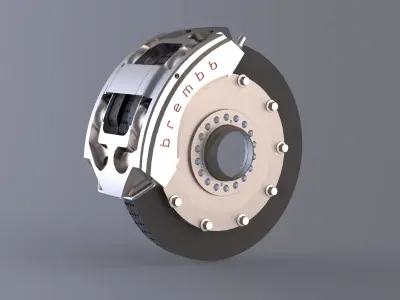 Formula 1 Brake system 3D model