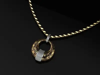 necklace gold 3D print model