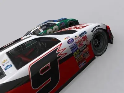 Game Ready 2002-2008 Stock Car Racer Low-poly 3D model