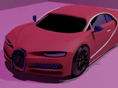 bugatti chiron  Low-poly 3D model