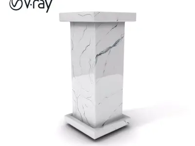 Marble Pedestal Model Pack Low-poly 3D model