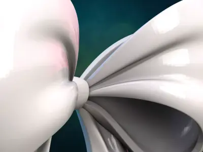 Bow ribbon billowing II 3D print model