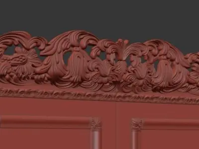 glass door decorative cabinet 3D model