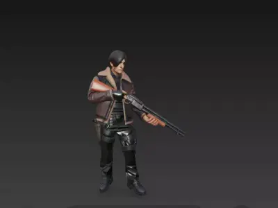 Death Hunter - Dark Fantasy Soldier 3D Model 3D model