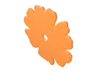 Flower Symbol v7 004 Low-poly 3D model