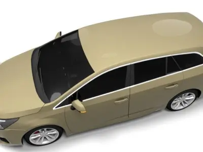 TOYOTA AVENSIS TOURING Low-poly 3D model