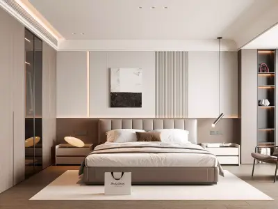 Master bedroom 3D model 3D model