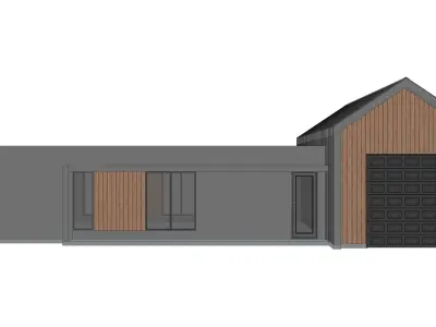 Barndominium House 056 -Archimple LLC Low-poly 3D model