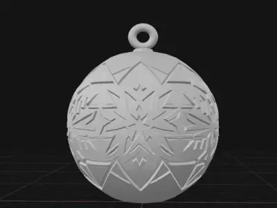 Geometric Christmas Ornament 3D print model