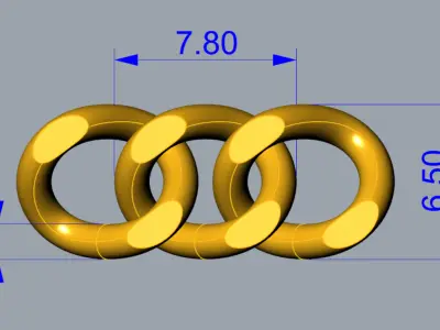 Curb Chain Necklace 3D Model Toggle Clasp Ready for 3DPrinting  3D print model