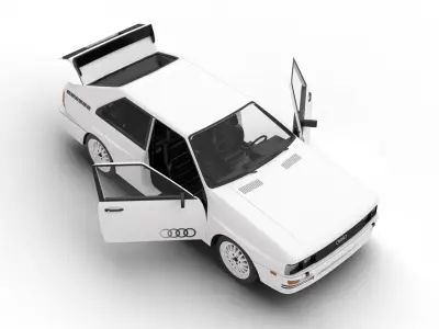 Audi Quattro UR 1980 HQ 3d model 3D model
