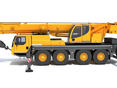Mobile Crane Construction Vehicle 3D model