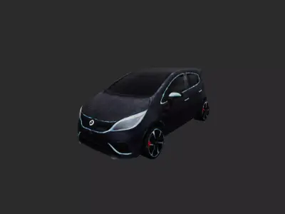 Modern Car low poly 3D model get