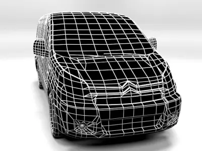 CITROEN JUMPY L LOWPOLY Low-poly 3D model