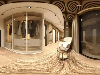 ATTIC ROOM MODERN VILLA 360 VIEW Low-poly 3D model