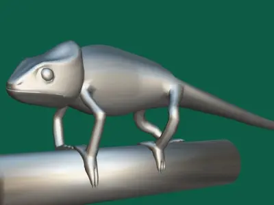 Chameleon Lizard Reptiles Low-poly 3D model