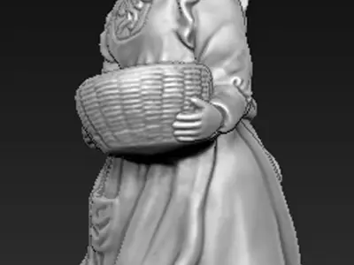 Field Girl 3D Model 3D print model