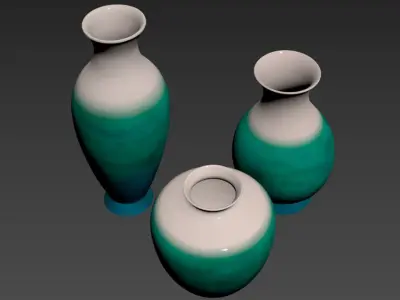 Decorative ceramic vase 3D model purchase