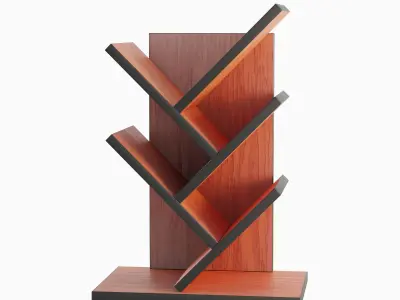 Small Bookshelf B 03 Low-poly 3D model