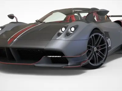 Pagani Huayra Roadster Low-poly 3D model