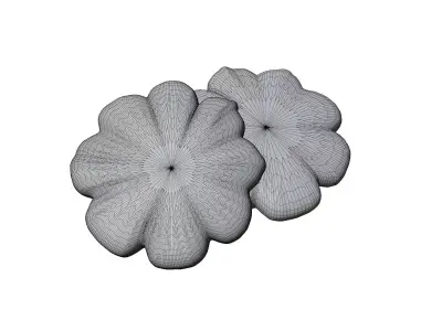 Nutella snowflake brioche Low-poly 3D model