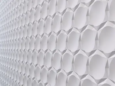 3d Panel tile with honeycomb pattern Low-poly 3D model