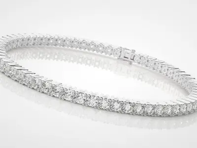 Tennis Bracelet 3dm stl renders details 3D print model