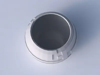 Bowl spheric with sharp ribbons 3D print model